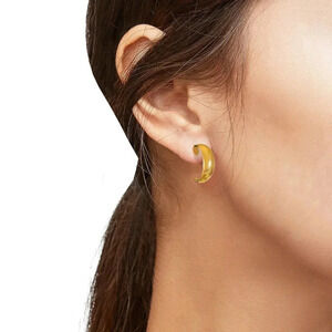 Dainty small mini hoops/gold steel/manifesting good fortune